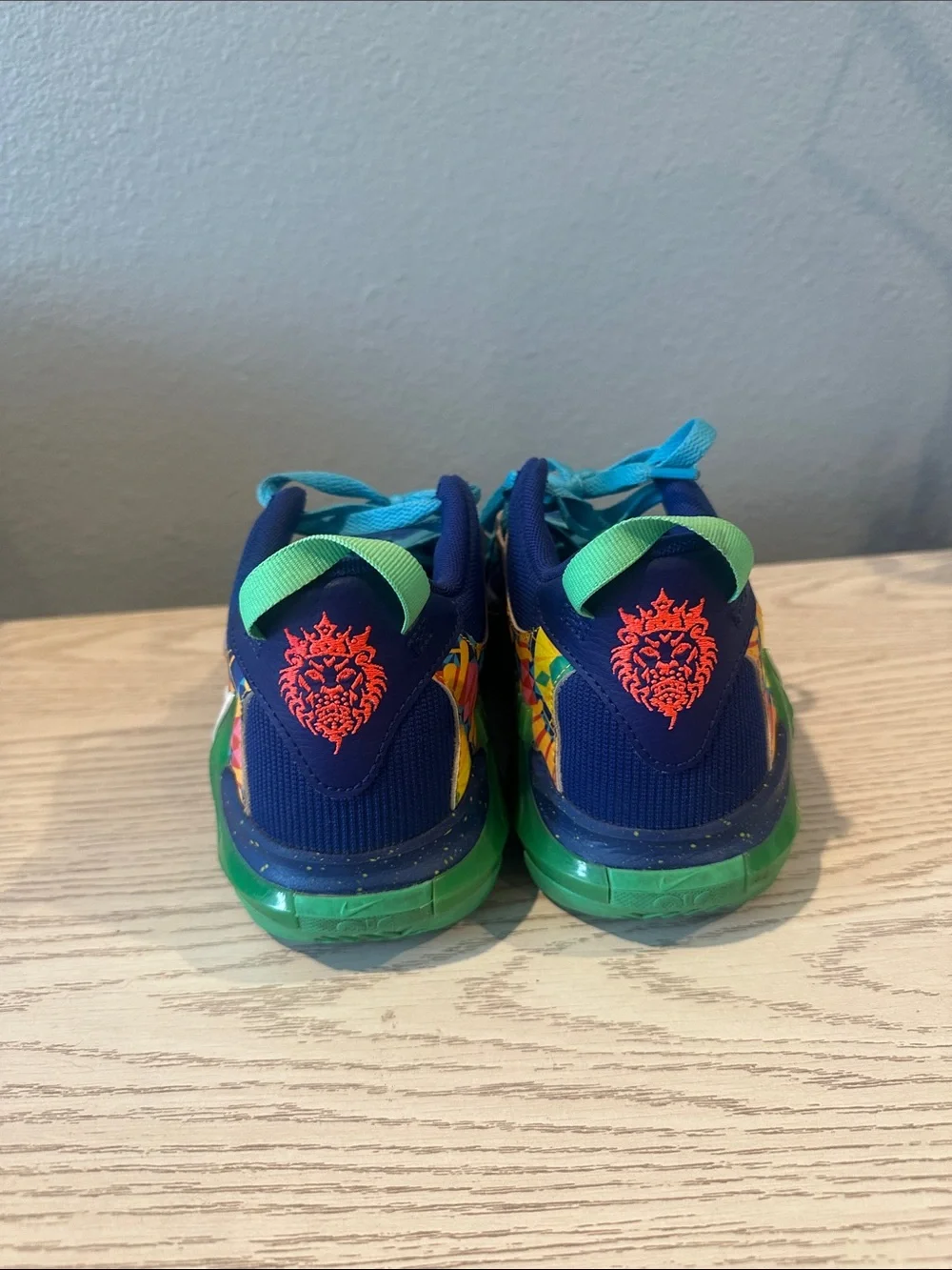 Nike Kids Blue Sneakers with Teal Accents